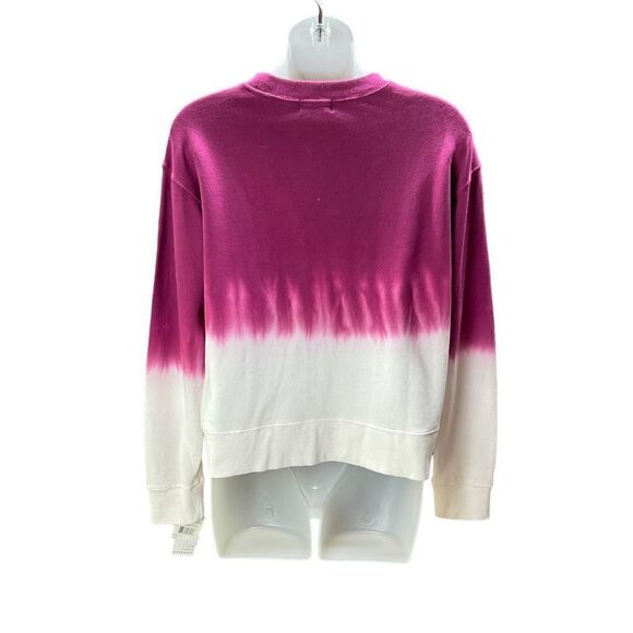 Ten Sixty Sherman Sweatshirt Crew Neck Dip Dye Red Pomegranate Cotton Small - Picture 2 of 15